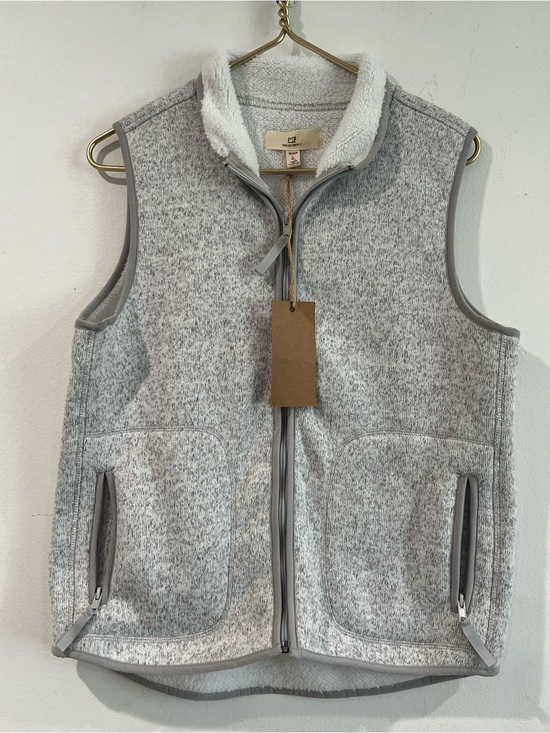 Thread & Supply Jackets & Blazers - Thread & Supply Heather Gray Zip Vest with Sherpa Lining M